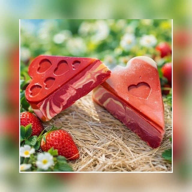 Strawberry Fields Goat Milk & Tallow Soap Bar – True-to-Life Fresh Strawberry
