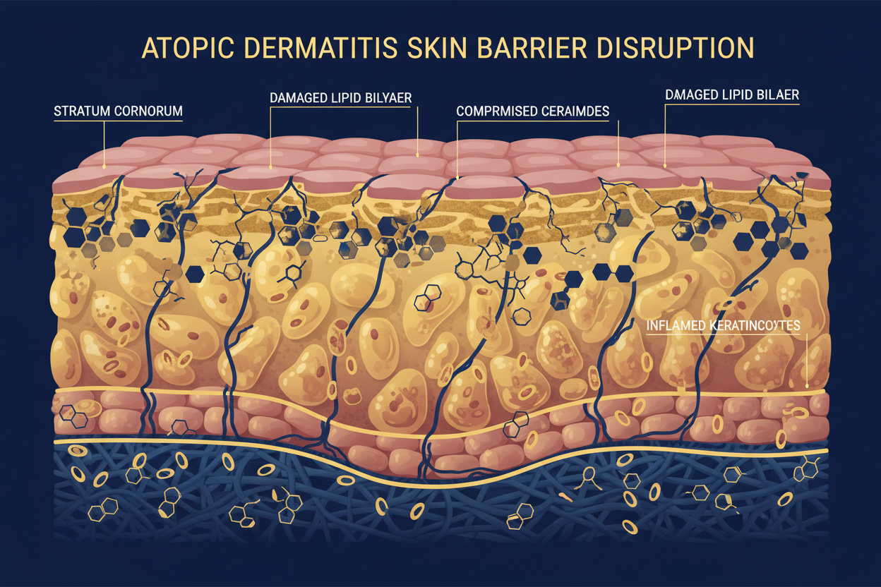 Eczema Decoded: The Complete Science of Atopic Dermatitis — Causes, Triggers, Treatments, and the Future of the Inflamed Skin
