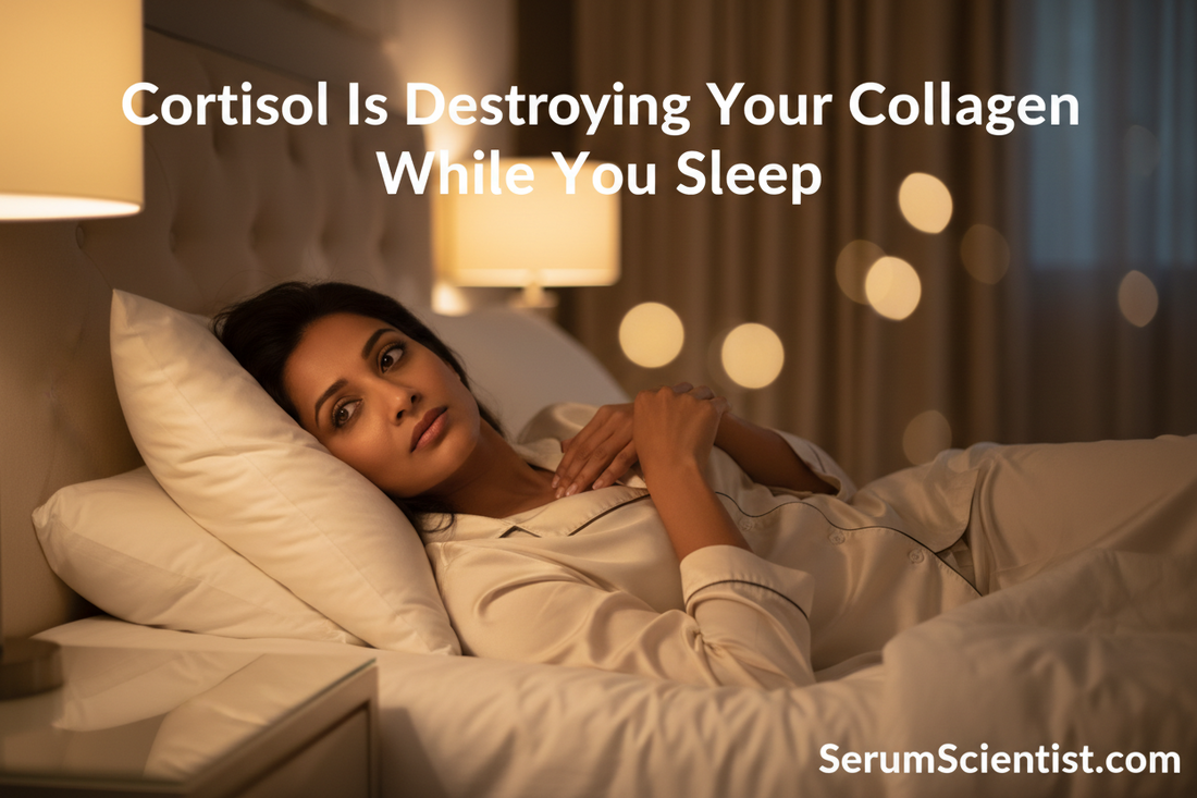 Cortisol Is Eating Your Collagen Overnight: The Stress-Sleep-Skin Triangle Science