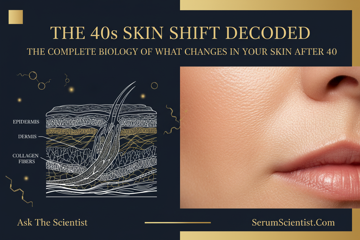 The 40s Skin Shift Decoded: The Complete Biology of What Changes in Your Skin After 40 — And the Protocol to Address It