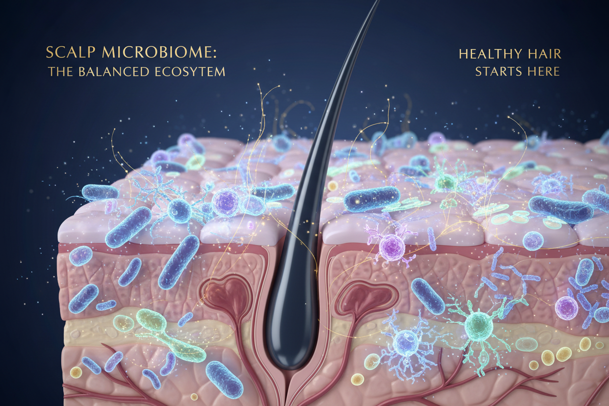 The Scalp Microbiome Decoded: The Hidden Ecosystem Controlling Your Hair Growth, Hair Loss, and Scalp Health