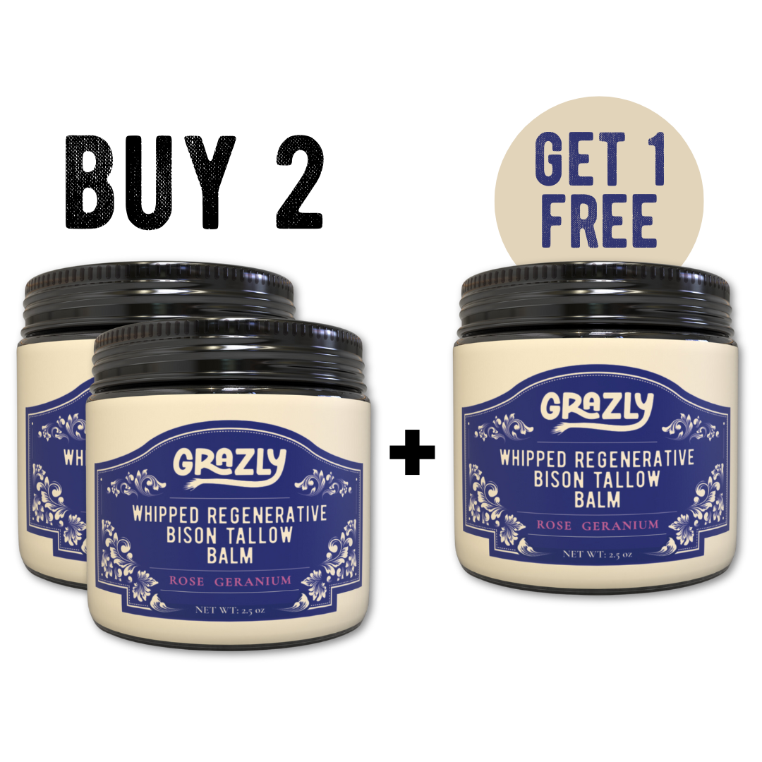 Whipped Bison Tallow & Manuka Honey Moisturizing Balm – Regenerative Skin Nourishment