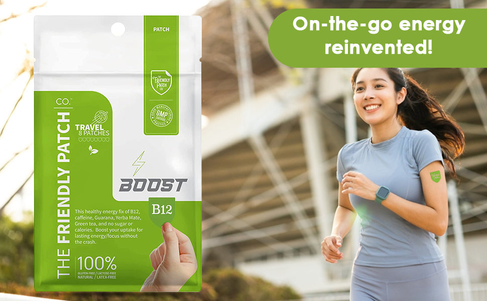 Boost Energy Patches: B12, Guarana & Yerba Mate - 8 pack