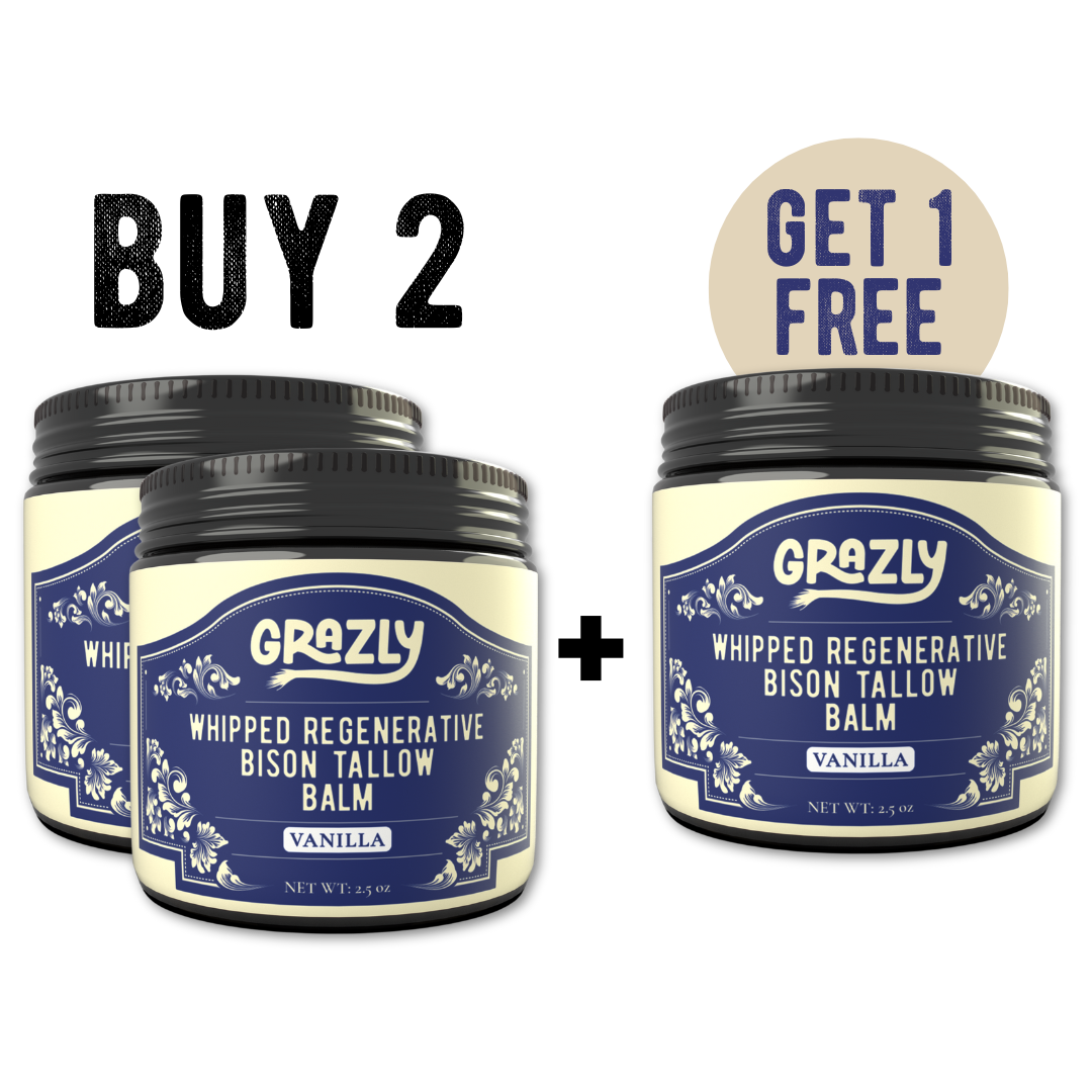 Whipped Bison Tallow & Manuka Honey Moisturizing Balm – Regenerative Skin Nourishment