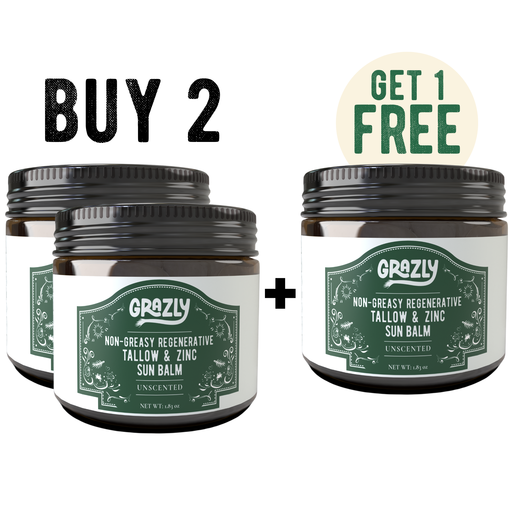 Regenerative Tallow & Zinc Sun Balm – Non-Toxic Mineral SPF 30
