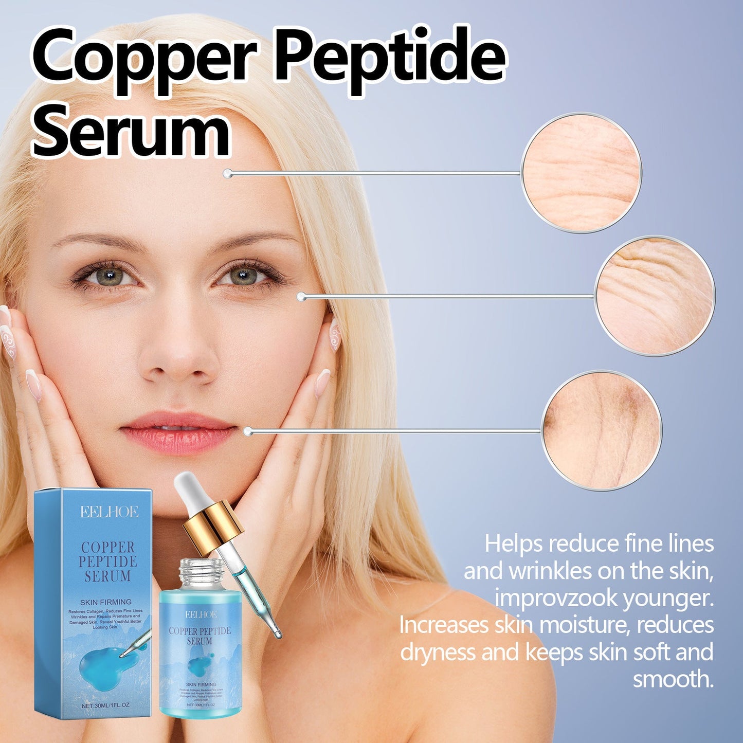 Copper Peptide Serum — Fade Fine Lines, Firm & Brighten Skin