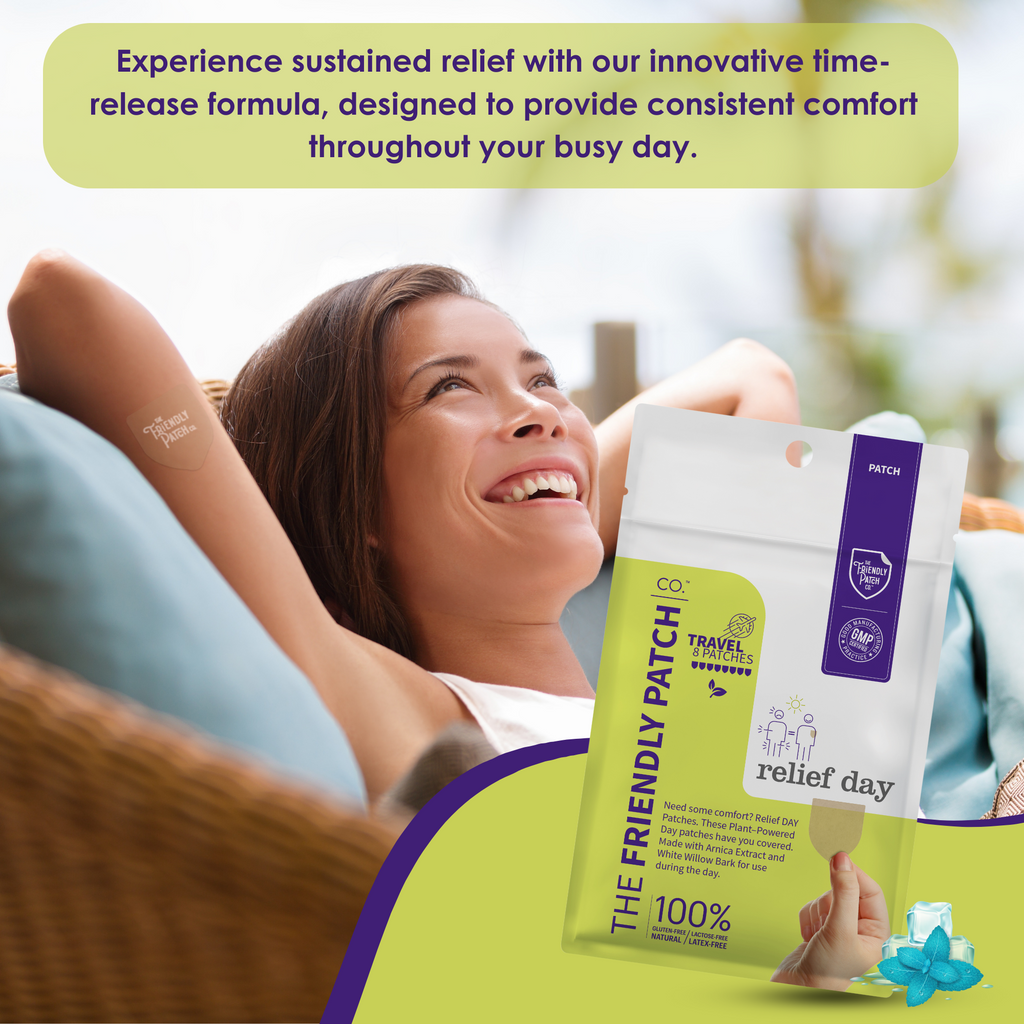 Relief Day Patches: Sustained Arnica & Willow Bark Patches - 8 pack