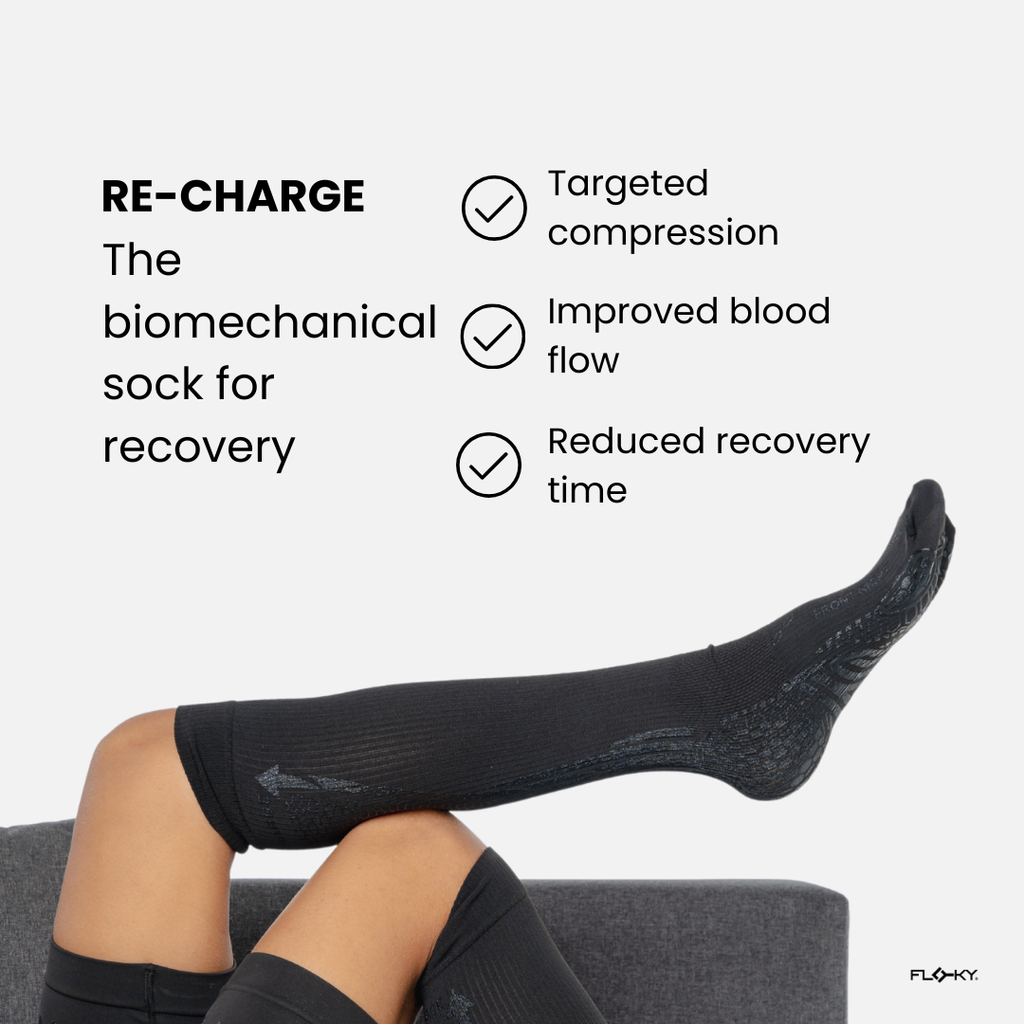 Floky RE-CHARGE Biomechanical Recovery Sock — Post-Training Venous Return & Muscle Regeneration