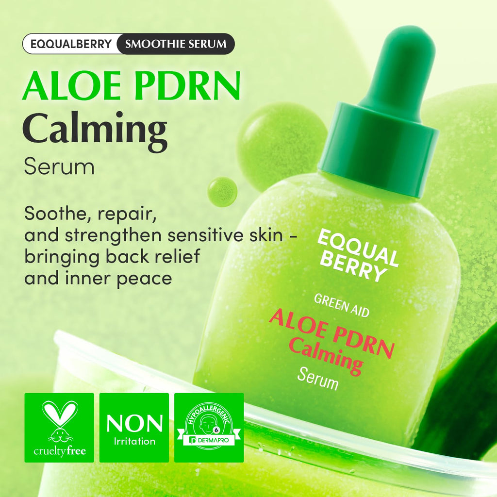 EQQUALBERRY Aloe PDRN Calming Serum – 50,000ppm Aloe PDRN for Sensitive Skin (30ml)