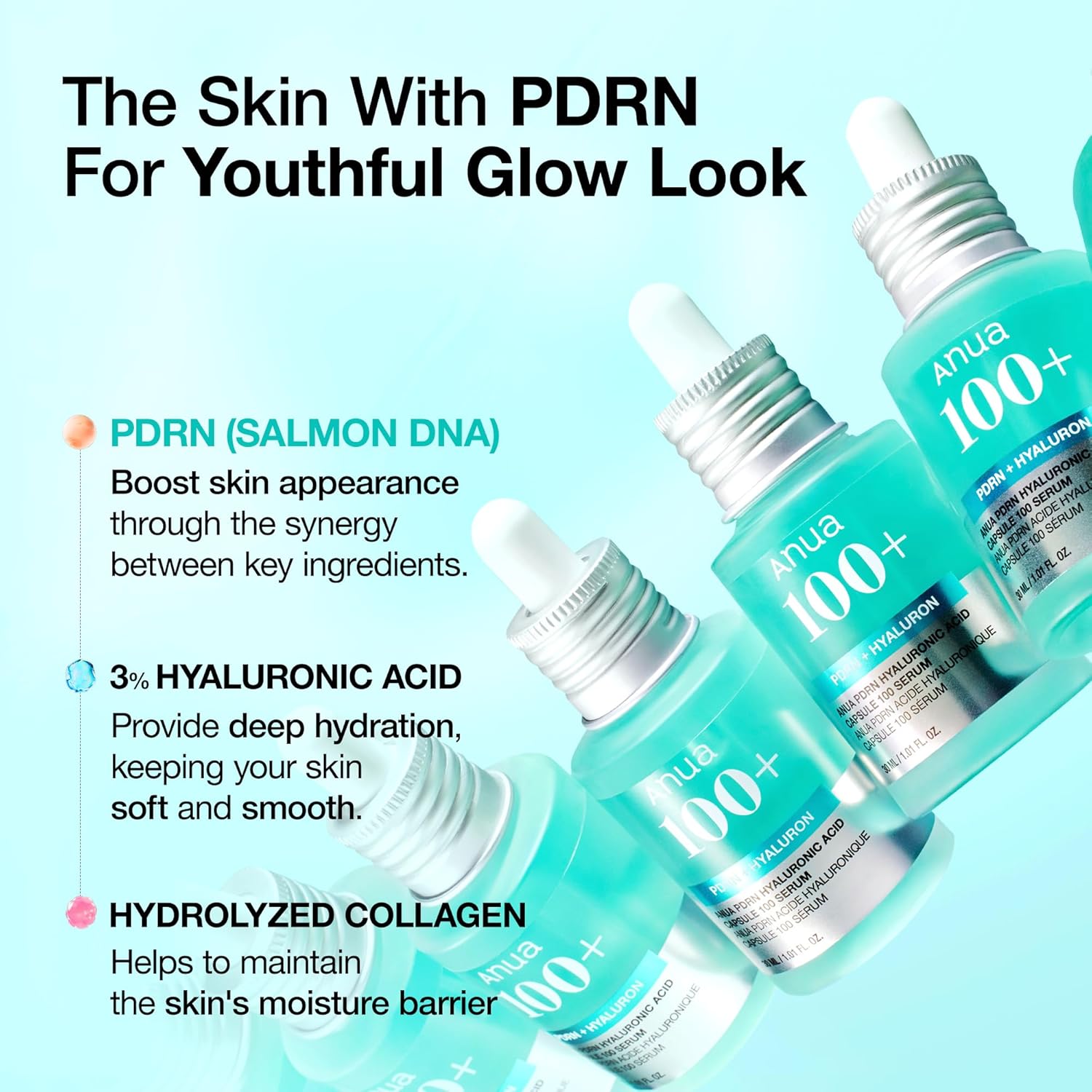 ANUA PDRN Hyaluronic Acid Capsule 100 Serum – Smart Capsule Moisture & Radiance (30ml)