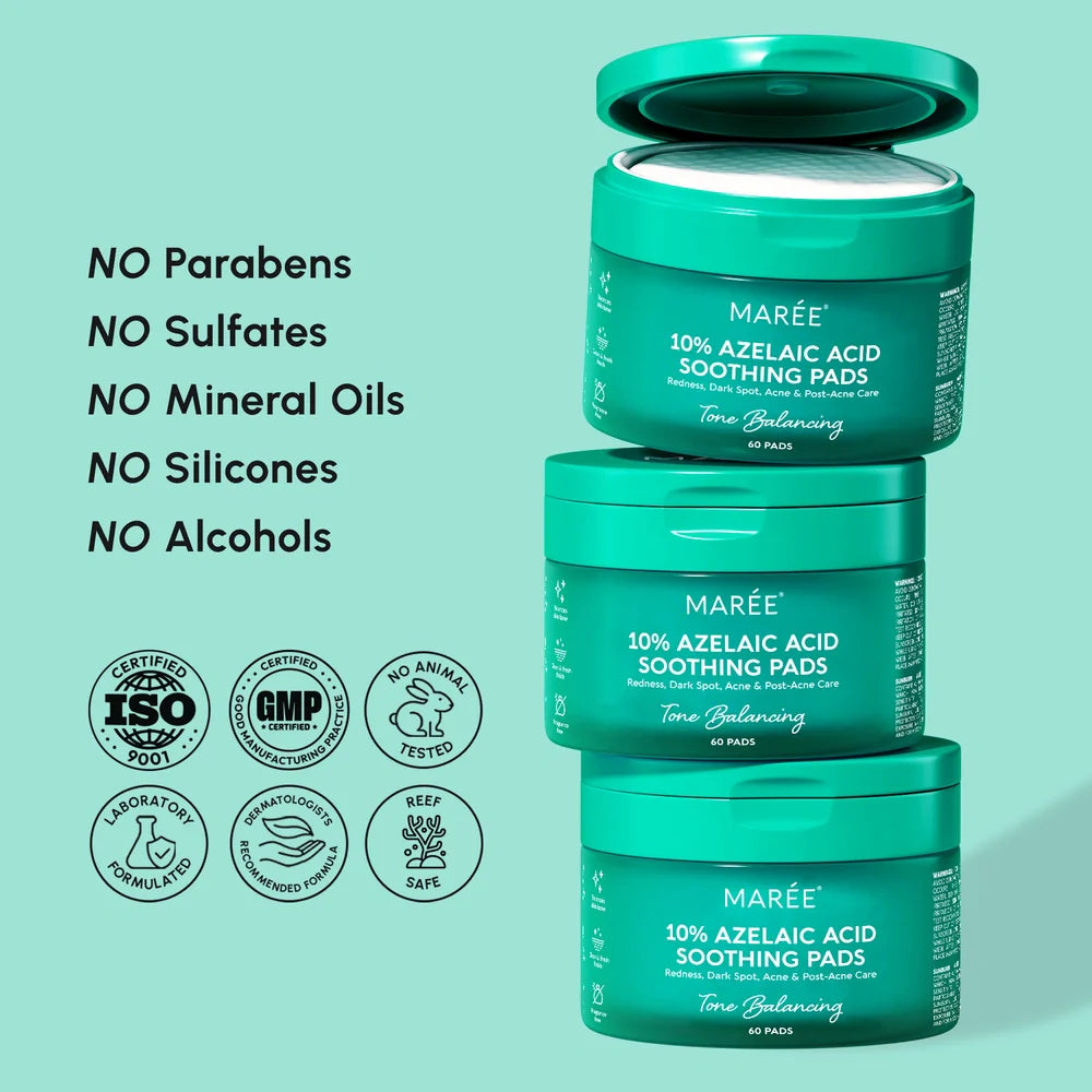 Azelaic Acid Soothing & Brightening Toner Pads