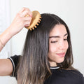 Bamboo Stimulating Scalp Massager – Natural Scalp Cleanser & Circulation Tool
