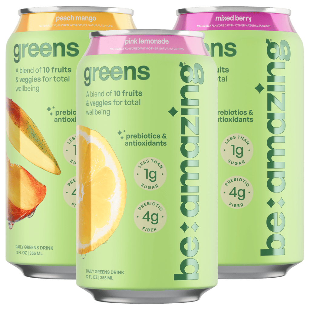 Be Amazing Daily Greens Drink — RTD Greens Can with 10 Organic Fruits & Veggies
