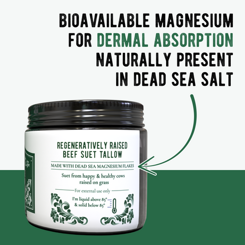 Dead Sea Magnesium & Tallow Balm – Sleep-Supporting Transdermal Minerals