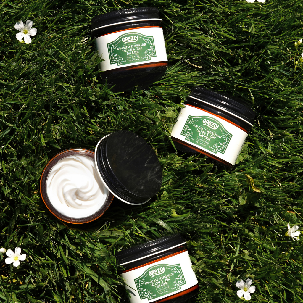 Regenerative Tallow & Zinc Sun Balm – Non-Toxic Mineral SPF 30