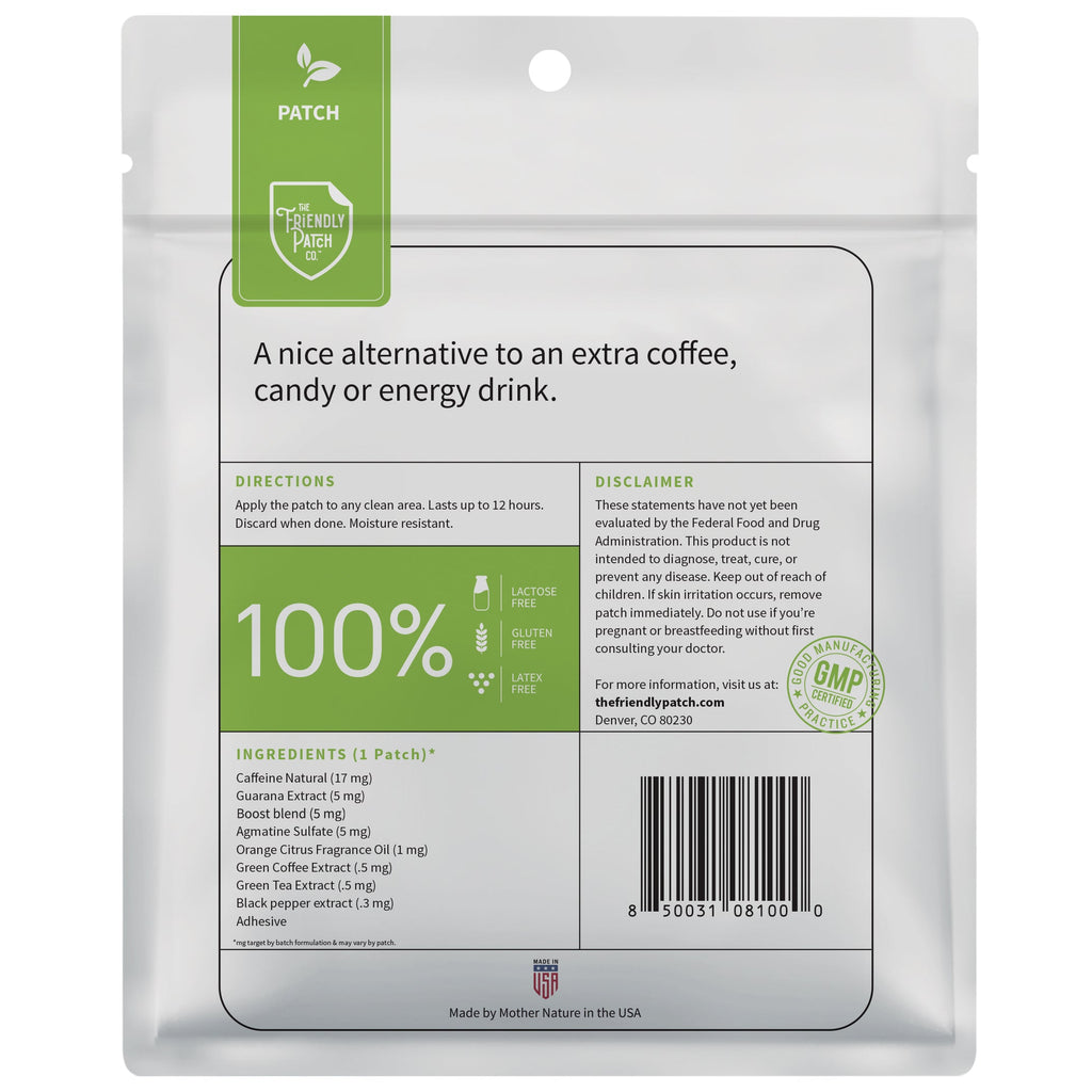 Boost Energy Patches: B12 & Guarana Transdermal Energy - 28 Pack
