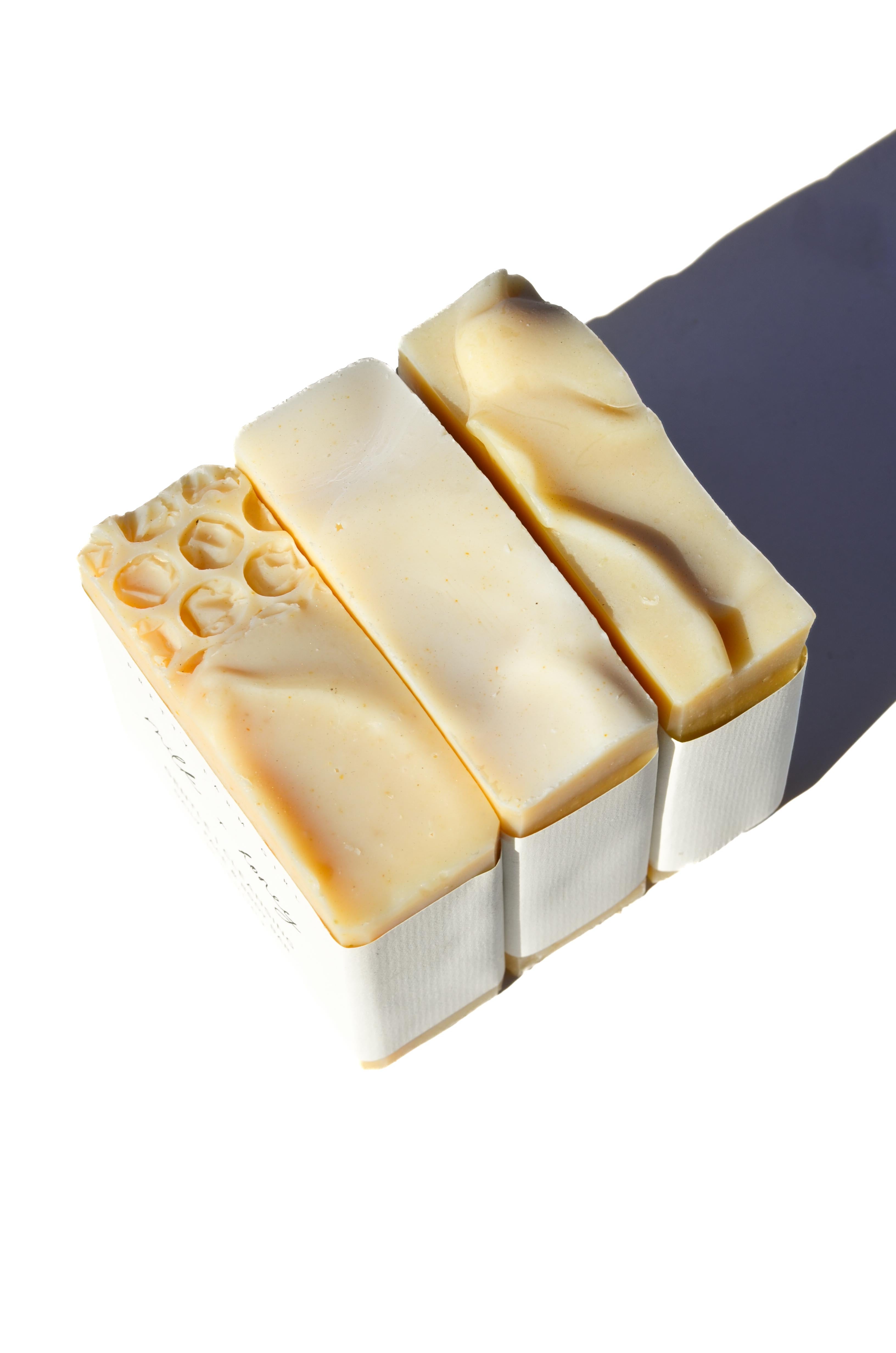 Fragrance Free Tallow & Goat Milk Soap Bar Trio – 3-Bar Sensitive Skin Set