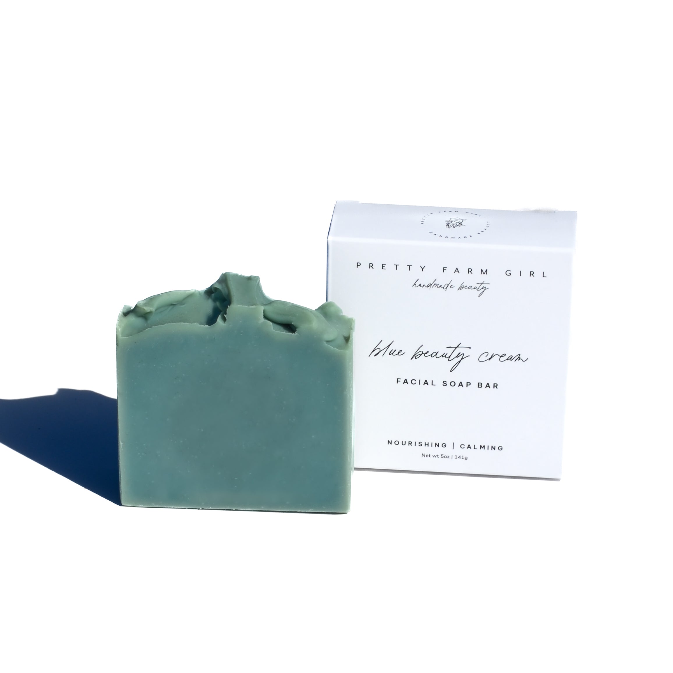 Blue Beauty Cream Facial Bar – Blue Tansy Tallow & Goat Milk Cleansing Bar