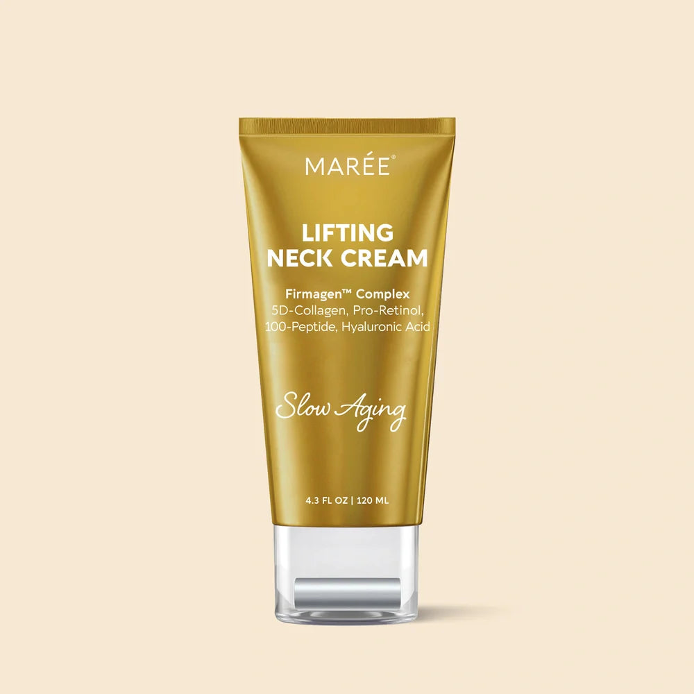 Collagen Neck Firming Cream with Gua Sha Roller Massager