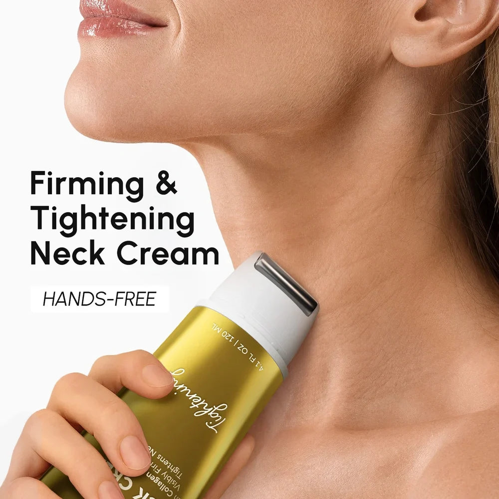 Collagen Neck Firming Cream with Gua Sha Roller Massager