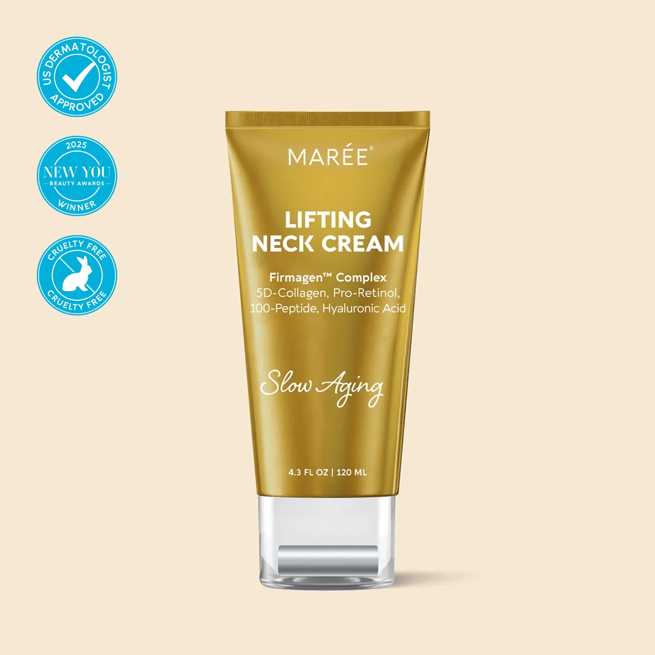 Collagen Neck Firming Cream with Gua Sha Roller Massager