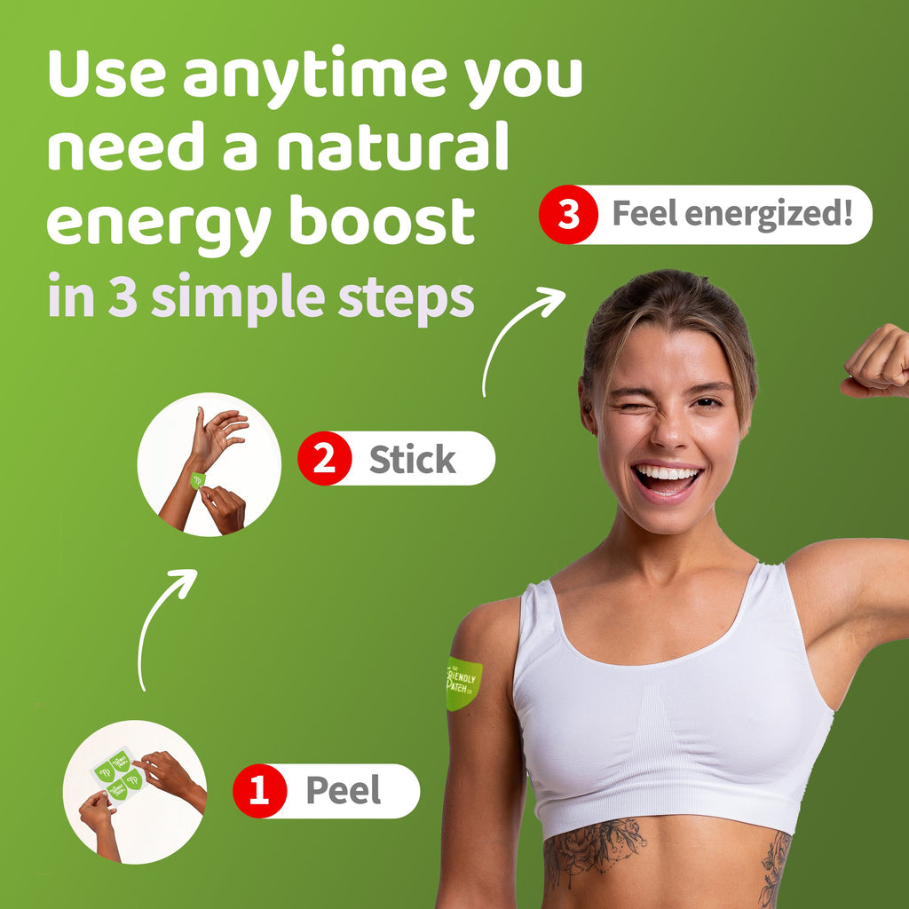 Boost Energy Patches: B12 & Guarana Transdermal Energy - 28 Pack