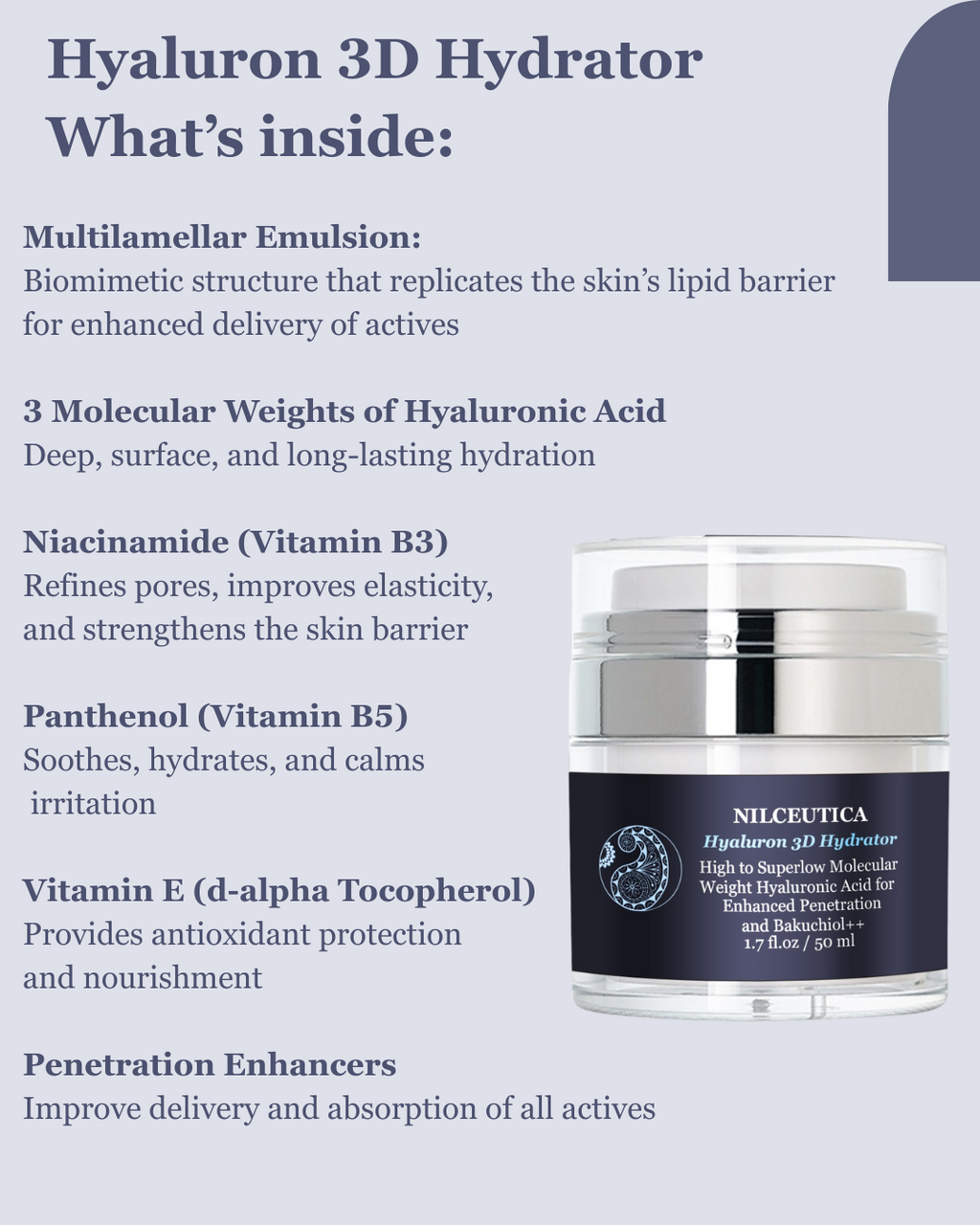 Hyaluron 3D Hydrator Multi Lamellar Face & Neck Cream-Serum