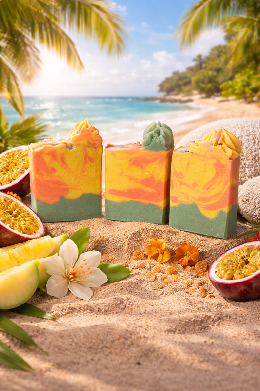 Paradise Goat Milk & Tallow Soap Bar – Passionfruit, Melon & Vanilla