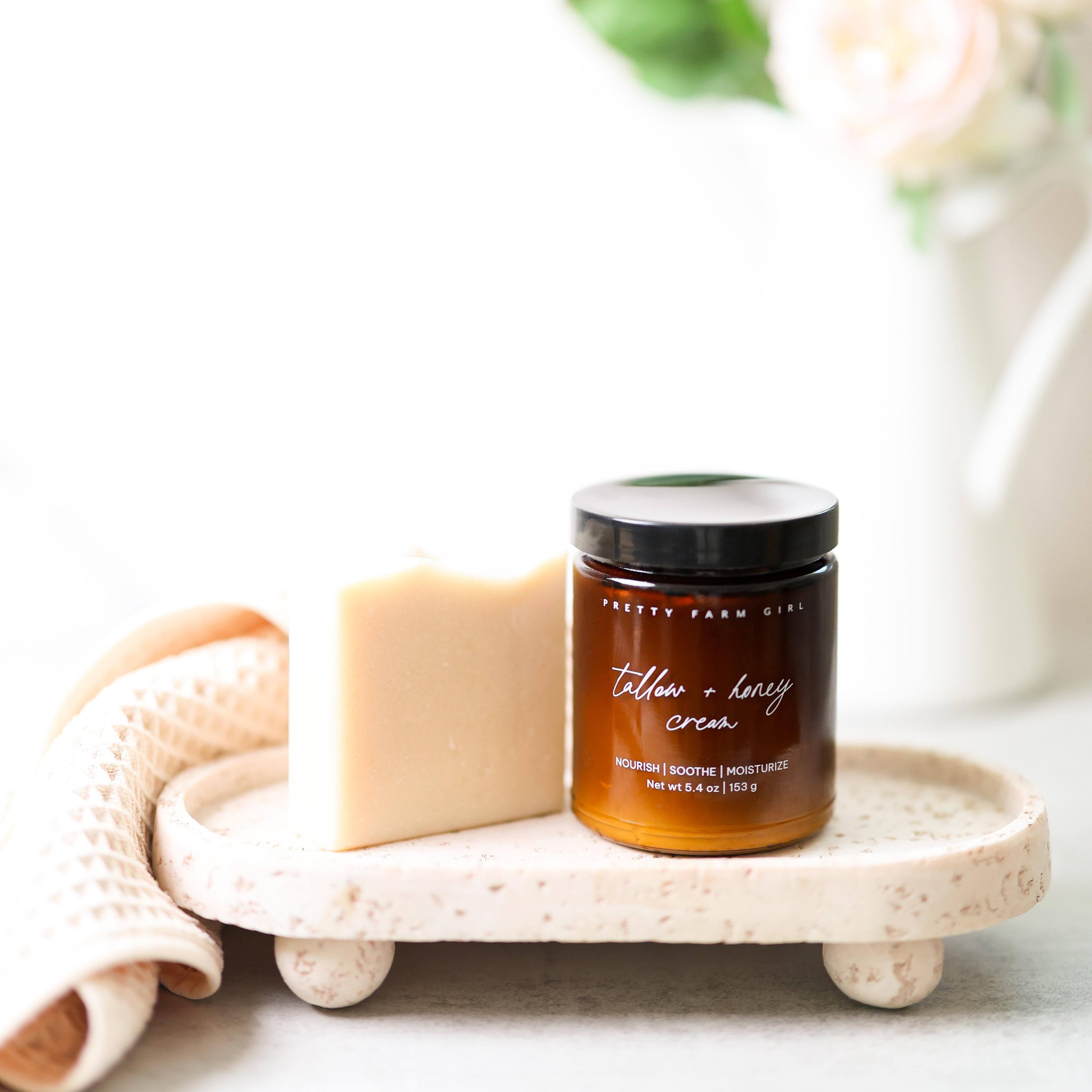 Gentle Care Duo for Mom + Baby – Fragrance Free Tallow Body Butter & Soap