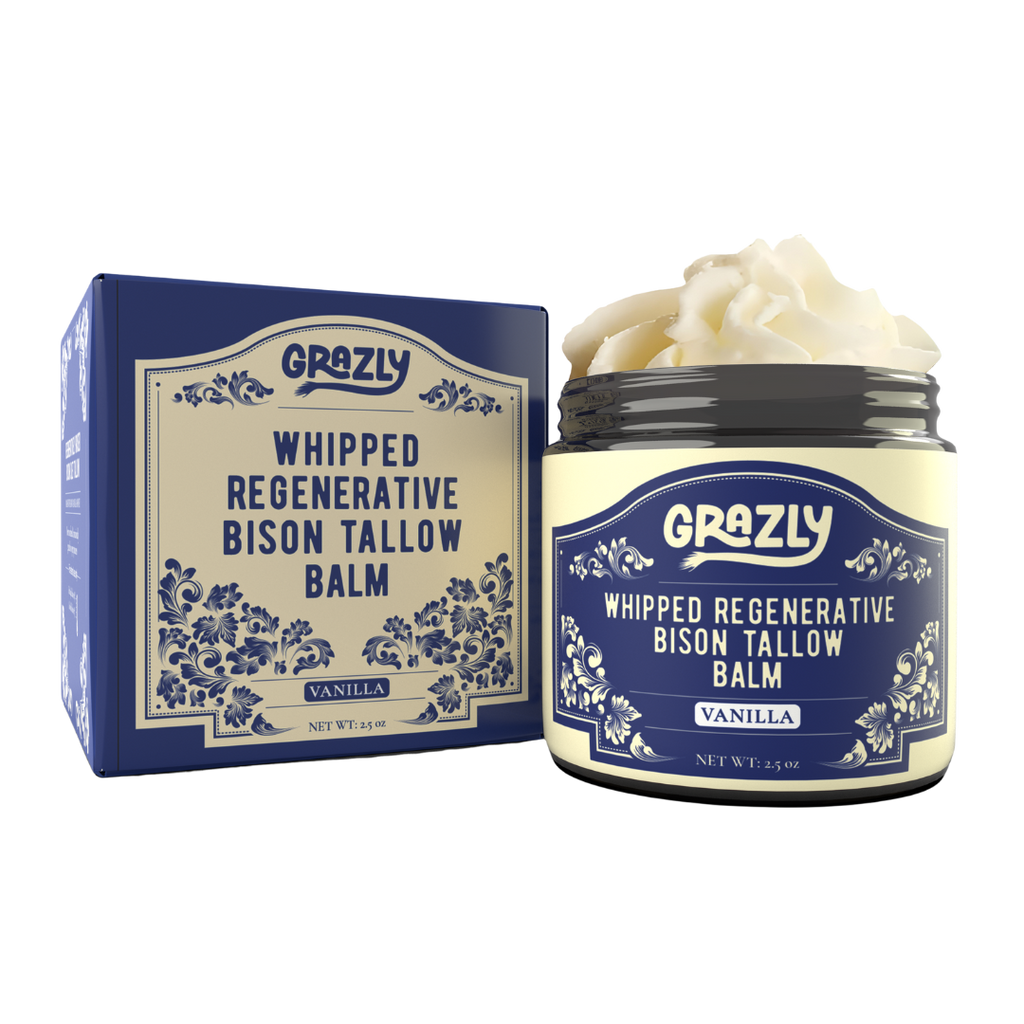Whipped Bison Tallow & Manuka Honey Moisturizing Balm – Regenerative Skin Nourishment
