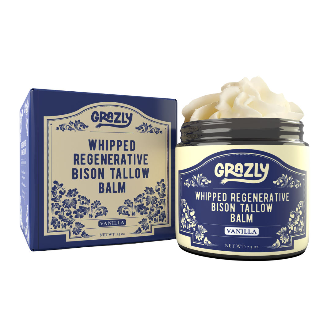 Whipped Bison Tallow & Manuka Honey Moisturizing Balm – Regenerative Skin Nourishment