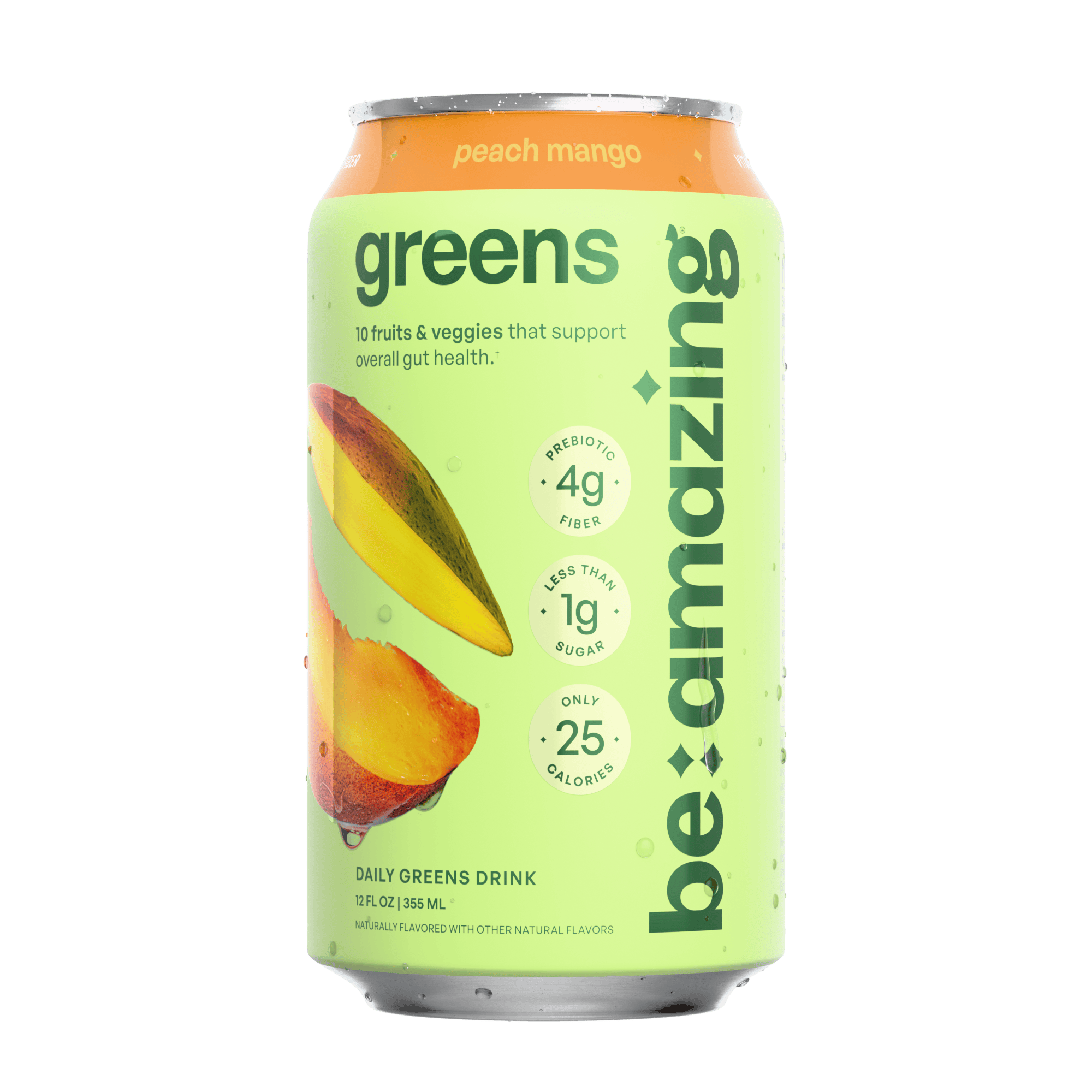 Be Amazing Daily Greens Drink — RTD Greens Can with 10 Organic Fruits & Veggies
