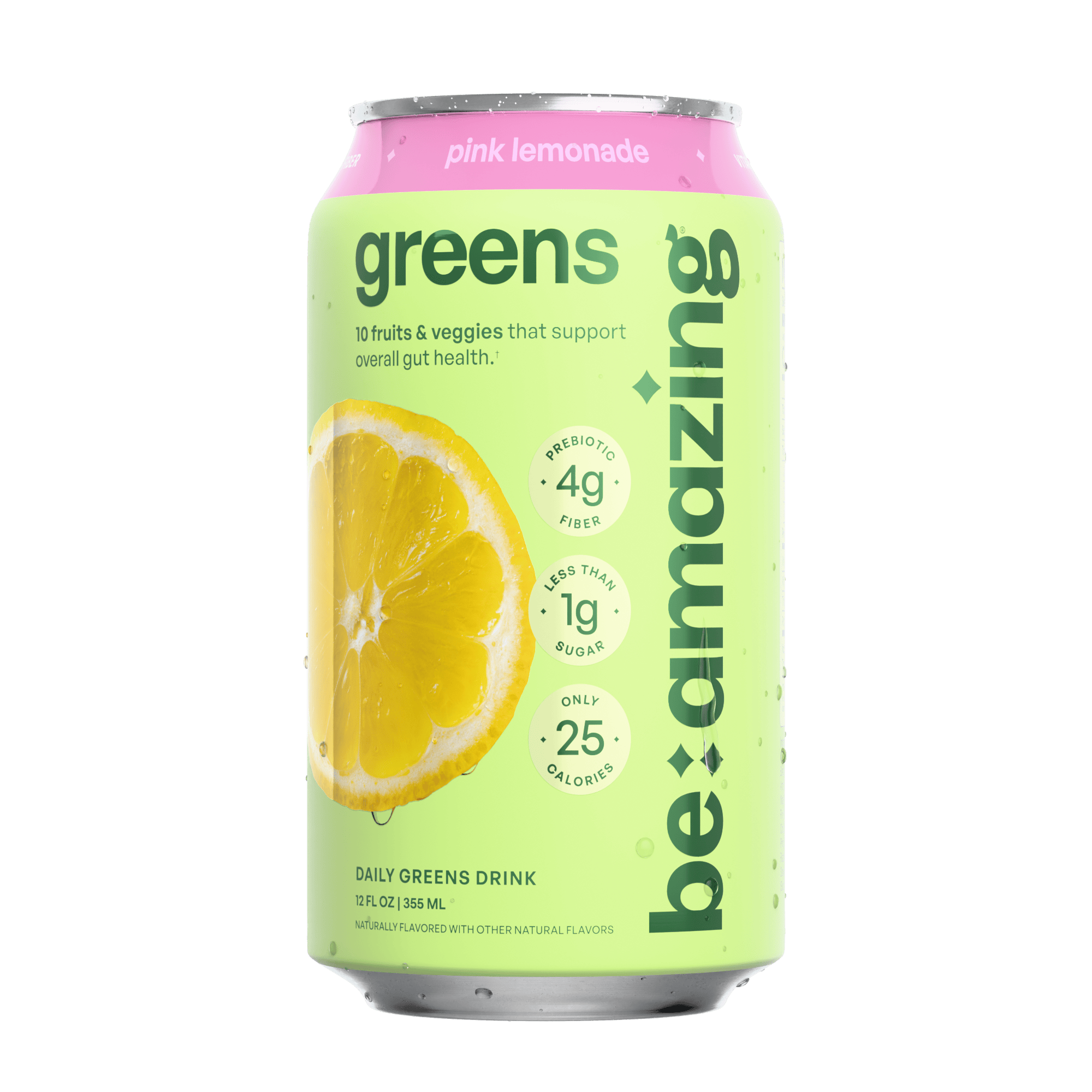 Be Amazing Daily Greens Drink — RTD Greens Can with 10 Organic Fruits & Veggies