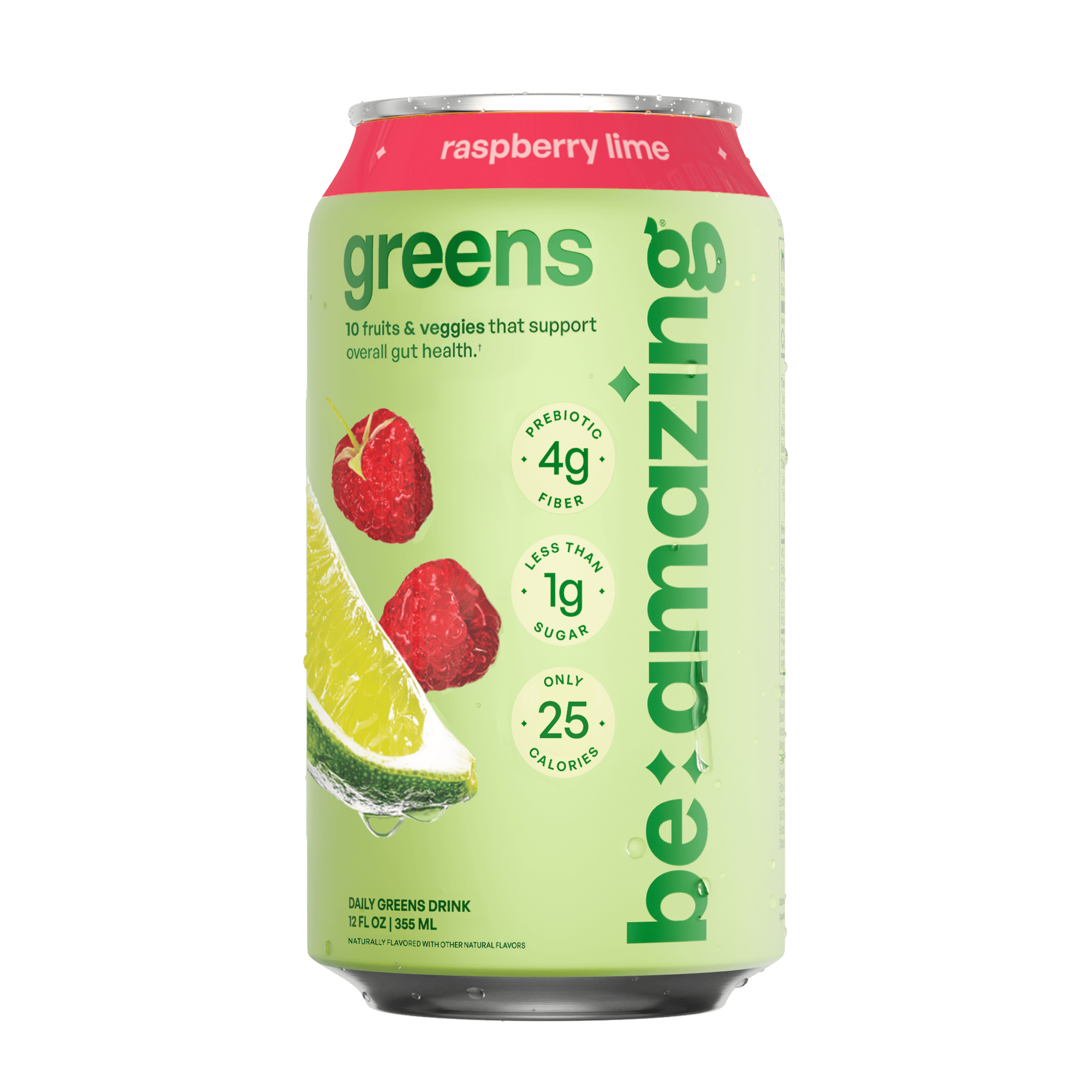 Be Amazing Daily Greens Drink — RTD Greens Can with 10 Organic Fruits & Veggies