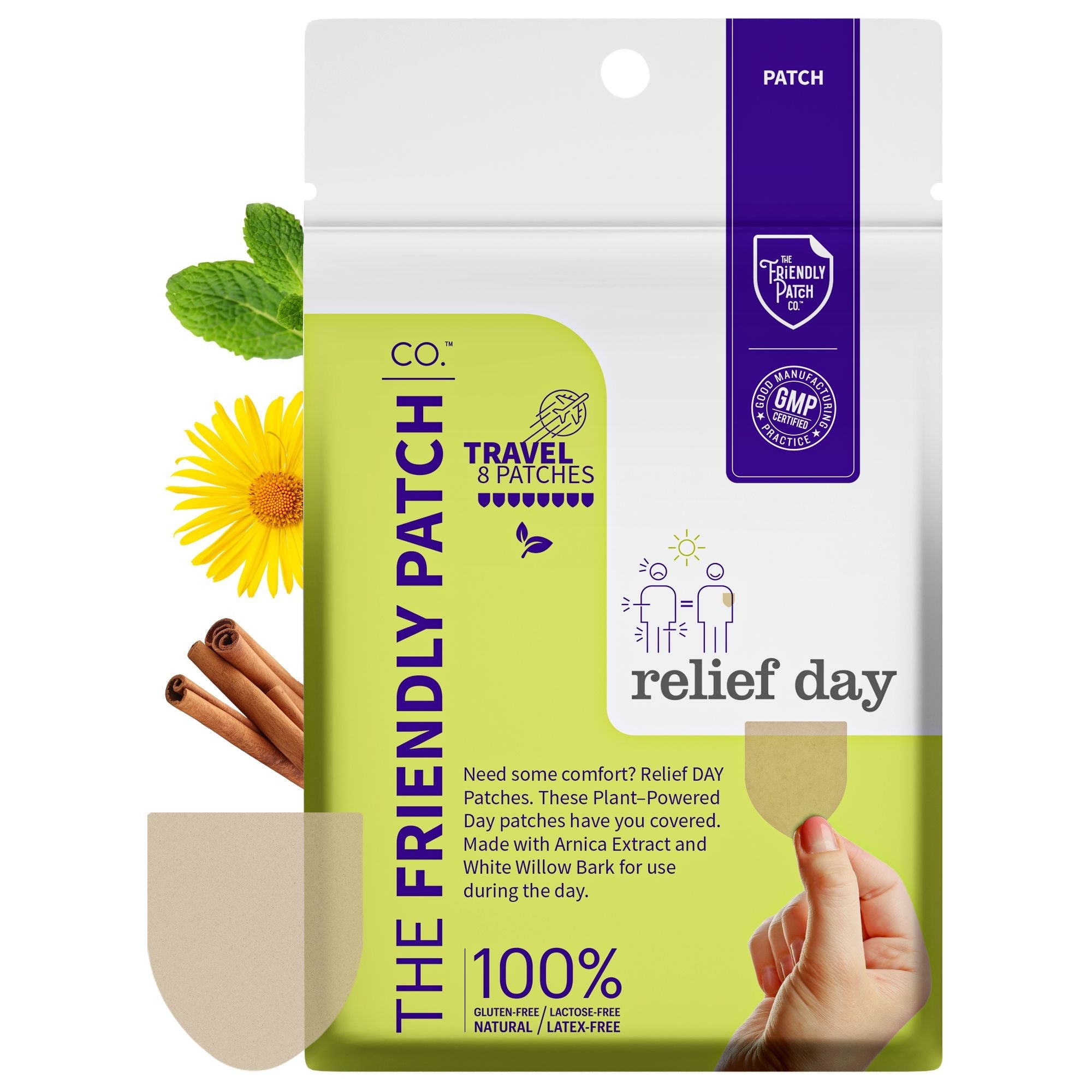 Relief Day Patches: Sustained Arnica & Willow Bark Patches - 8 pack