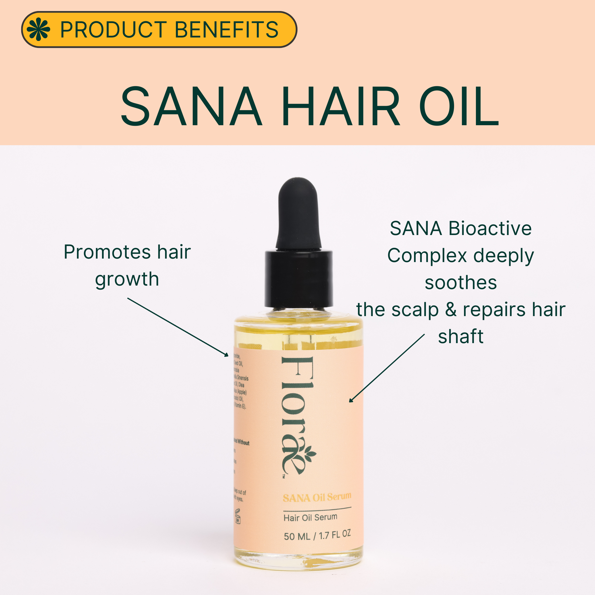 SANA Hair Oil Serum – Nourishing & Lightweight Hair Treatment
