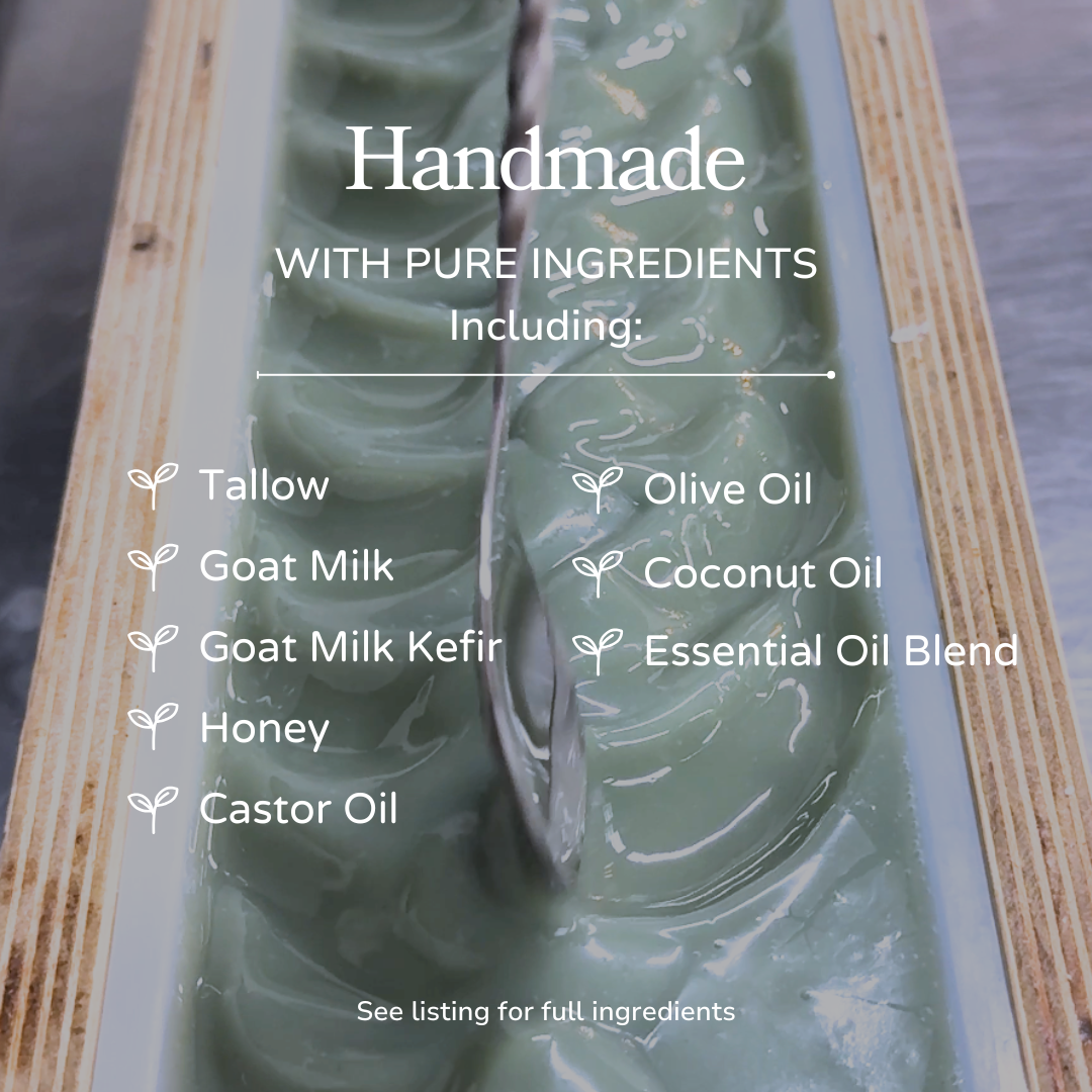 Blue Beauty Cream Facial Bar – Blue Tansy Tallow & Goat Milk Cleansing Bar