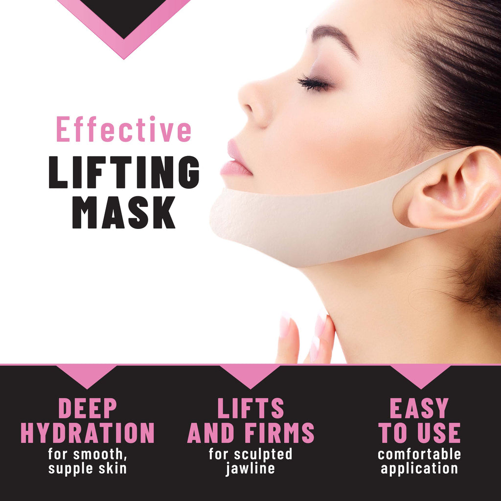 V-Line Lifting Mask, Double Chin Reducer with Hydrogel & Vitamin E, 5 masks