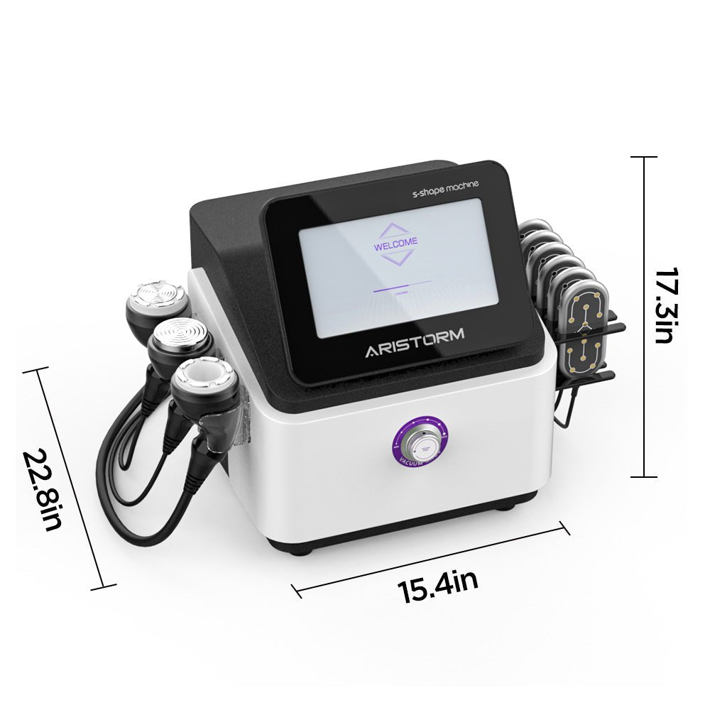Aristorm 4-in-1 S-Shape Multi-Frequency Cavitation RF & 160mW LED Laser Lipo System