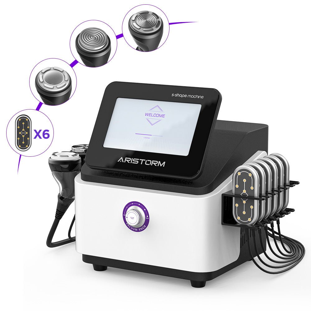 Aristorm 4-in-1 S-Shape Multi-Frequency Cavitation RF & 160mW LED Laser Lipo System
