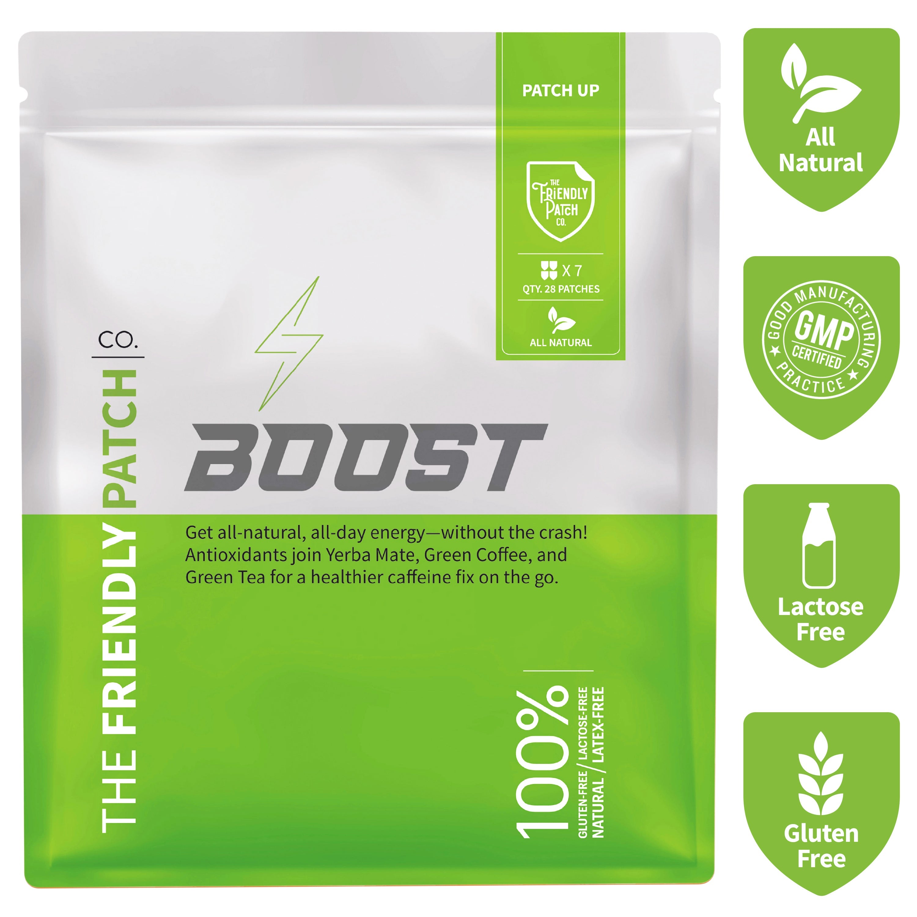 Boost Energy Patches: B12 & Guarana Transdermal Energy - 28 Pack