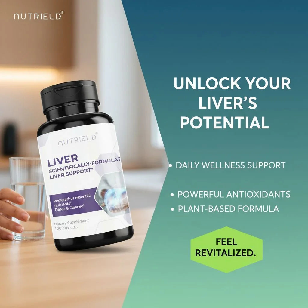 nuTRIELD LiverShield PQQ+ — Advanced Liver Wellness with NAC, Milk Thistle & PQQ