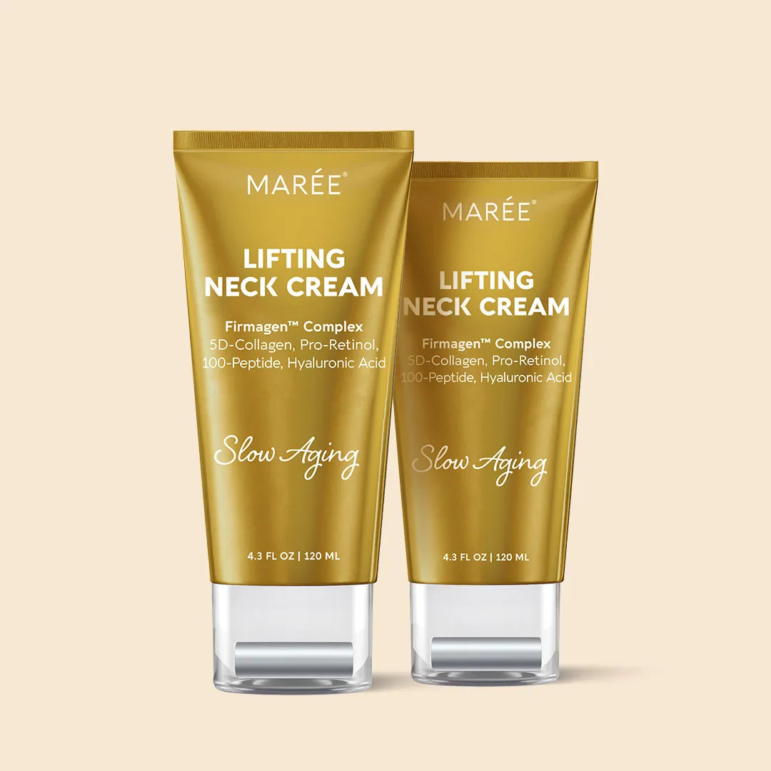 Collagen Neck Firming Cream with Gua Sha Roller Massager