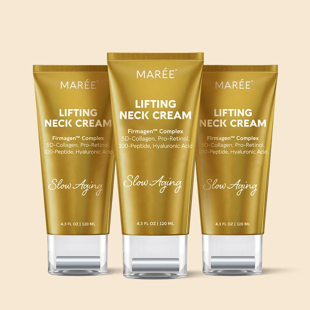 Collagen Neck Firming Cream with Gua Sha Roller Massager
