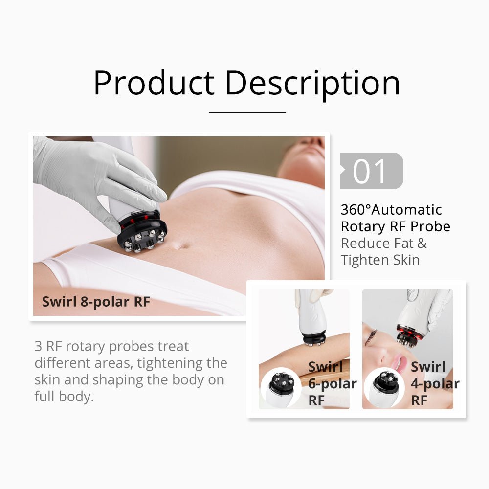 Shape Tactics 360° 3D Rotating RF Cavitation & Vacuum Body Contouring System