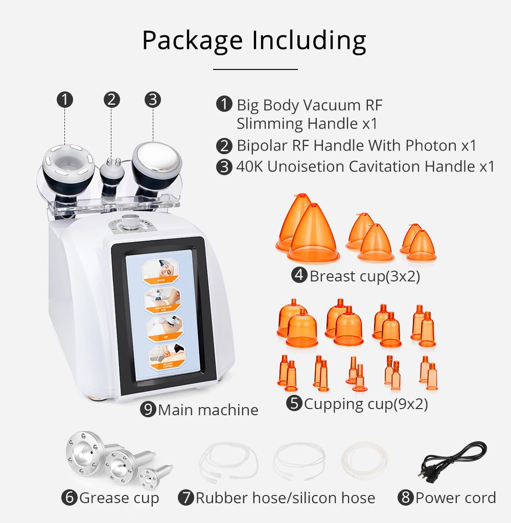 Shape Tactics 40K Cavitation Multi-Polar RF & Vacuum Cup Body Contouring System