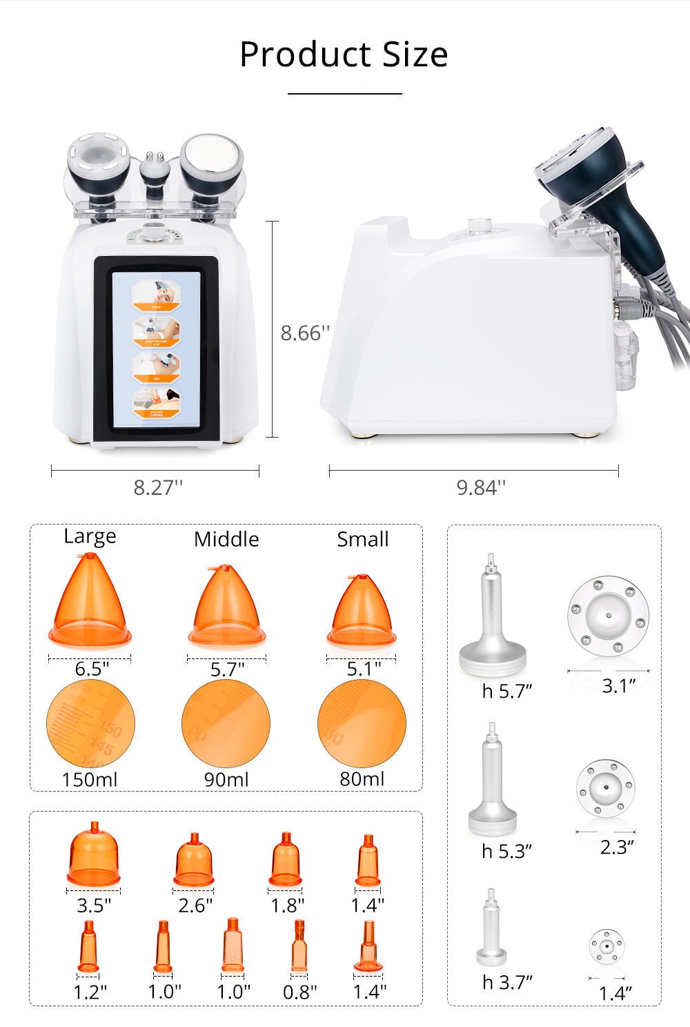 Shape Tactics 40K Cavitation Multi-Polar RF & Vacuum Cup Body Contouring System