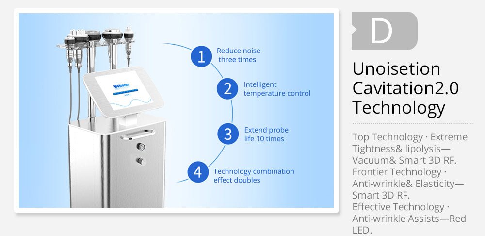 Shape Tactics 5-in-1 Unoisetion Cavitation 2.0 & 3D SMART RF Body Contouring System