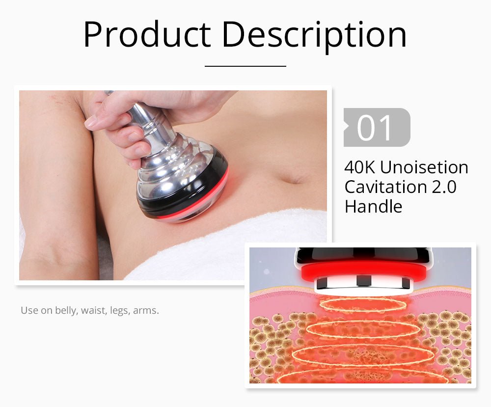 Shape Tactics 5-in-1 Unoisetion Cavitation 2.0 & 3D SMART RF Body Contouring System