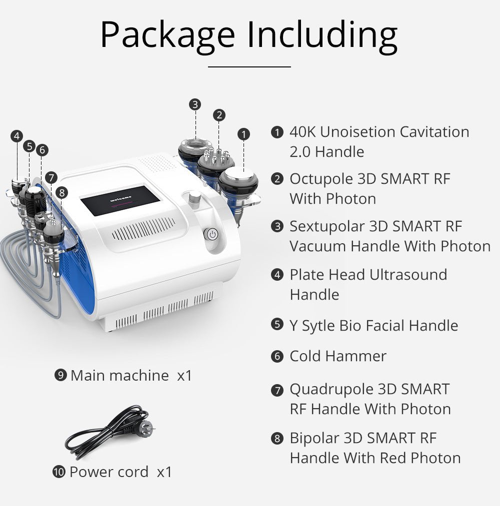 Shape Tactics 8-in-1 Unoisetion Cavitation RF Bio Microcurrent & Hot/Cold Therapy System